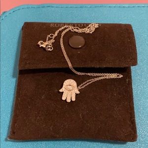 Roberto coin Hamsa white gold necklace. RESERVED